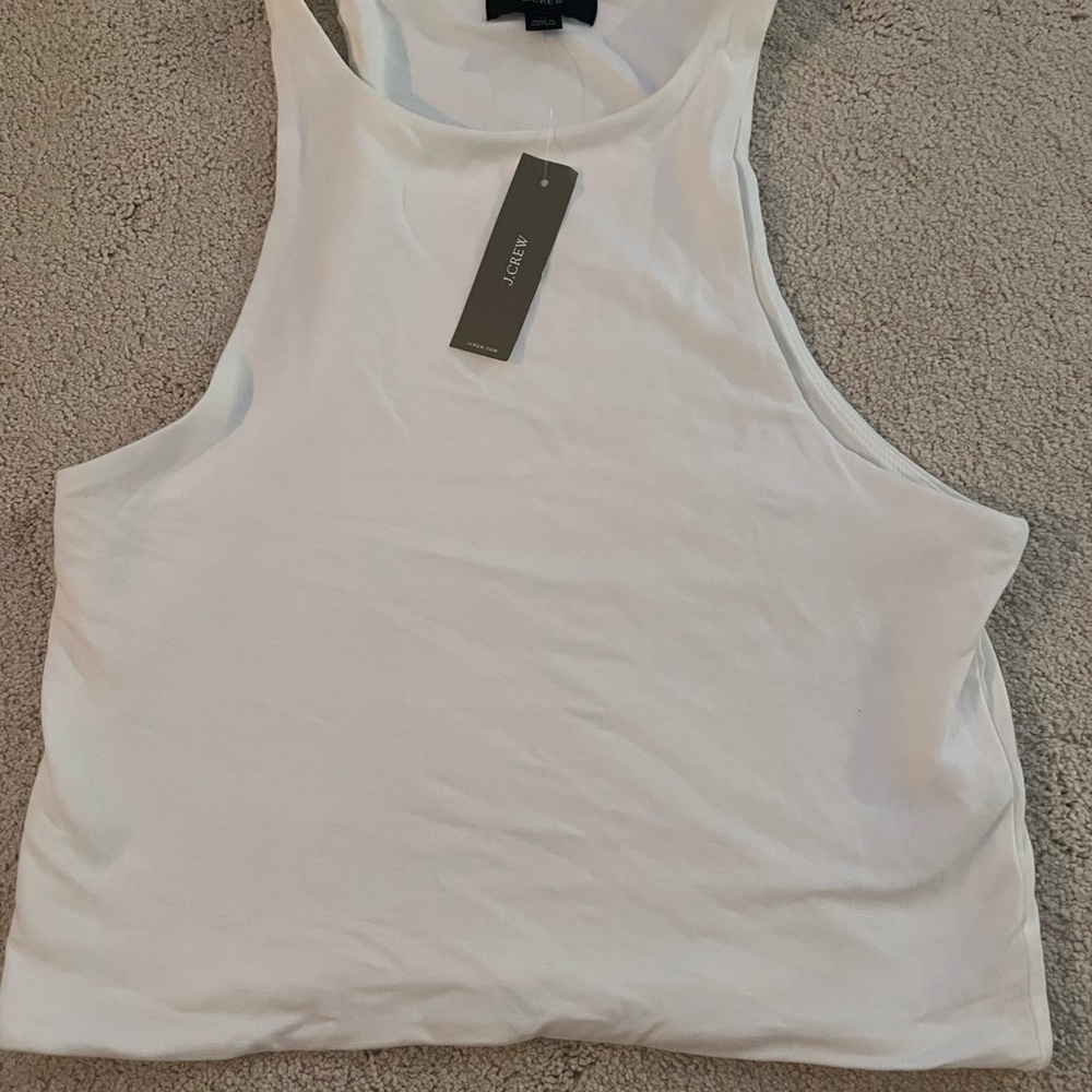 Jcrew White cropped Tank Top